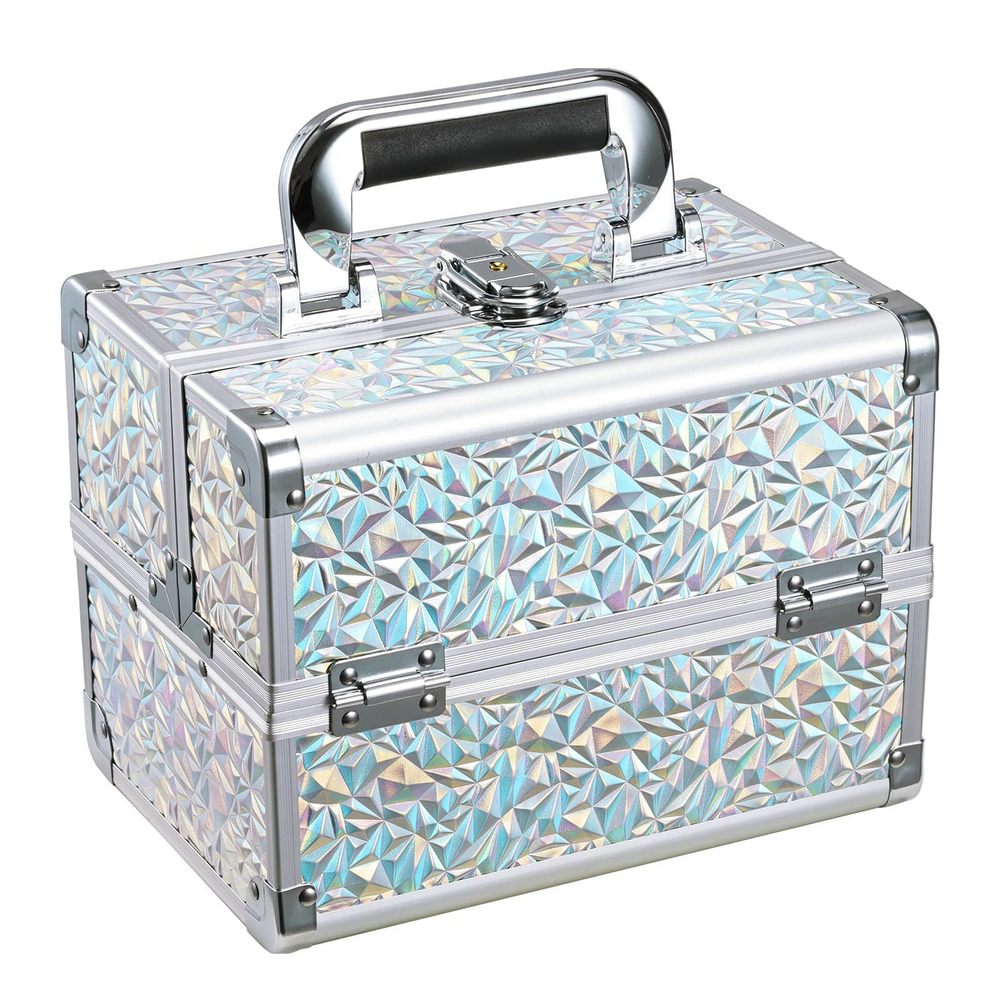 Makeup Train Case Makeup Case Organizer Portable Cosmetic Box Storage With 2🐋